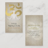 Elegant Yoga Meditation Pose Gold Foil om Symbol Visitekaartje (Voorkant / Achterkant)