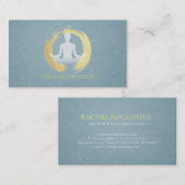 Elegant Yoga Meditation Pose Gold Foil ZEN Symbol Visitekaartje (Voorkant / Achterkant)