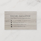 Elegant Yoga Meditation Pose Wooden om Symbol Visitekaartje (Achterkant)