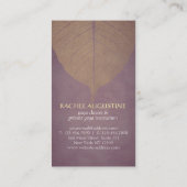 Elegant Yoga Meditation Posture met Bodhi Leaf Visitekaartje (Achterkant)