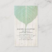 Elegant Yoga Meditation Posture met Bodhi Leaf Visitekaartje (Achterkant)