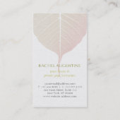 Elegant Yoga Meditation Posture met Bodhi Leaf Visitekaartje (Achterkant)
