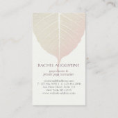 Elegant Yoga Meditation Posture met Bodhi Leaf Visitekaartje (Achterkant)