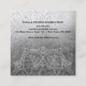 Elegant Yoga Vierkante Visitekaartje (Achterkant)
