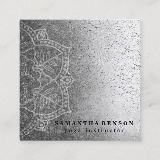 Elegant Yoga Vierkante Visitekaartje (Voorkant)