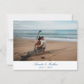 Elegant York Maine Bestemming Bruiloft Save The Date (Achterkant)