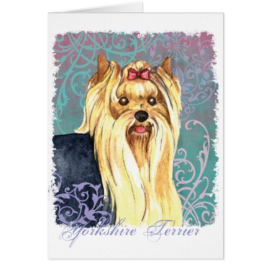 Elegant Yorkie Kaart (Voorkant)