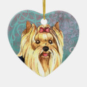 Elegant Yorkie Keramisch Ornament (Voorkant)