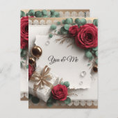 Elegant “You & Me” Gold Cursive Flat Greeting Card Briefkaart (Voorkant / Achterkant)