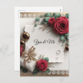 Elegant “You & Me” Gold Cursive Flat Greeting Card Feestdagenkaart (Voorkant / Achterkant)