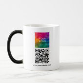 Elegant Your Logo Custom QR Code Promotional Magische Mok (Links)