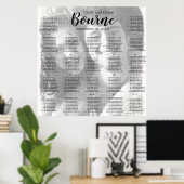 Elegant your Photo here Wedding Seding Chart Poster (Thuiskantoor)