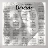 Elegant your Photo here Wedding Seding Chart Poster (Voorkant)