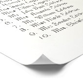 Elegant your Photo here Wedding Seding Chart Poster (Hoek)