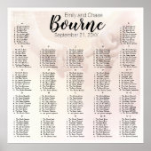 Elegant your Photo here Wedding Seding Chart Poster (Voorkant)