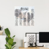 Elegant your Photo here Wedding Seding Chart Poster (Thuiskantoor)