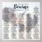 Elegant your Photo here Wedding Seding Chart Poster (Voorkant)