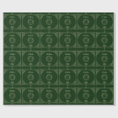 Elegant Yule (groen) Cadeaupapier (Vlak)