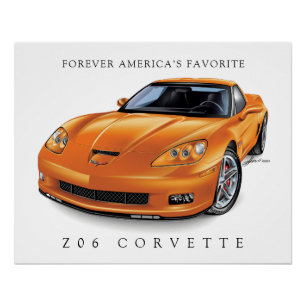ELEGANT Z-06 VETTE ILLUSTRATIE PERFECT POSTER