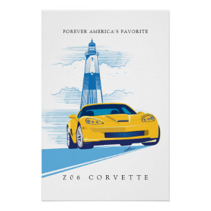 ELEGANT Z-06 VETTE ILLUSTRATIE PERFECT POSTER