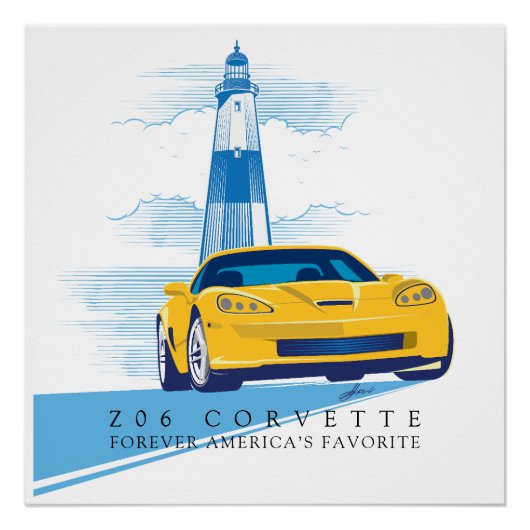 ELEGANT Z-06 VETTE ILLUSTRATIE PERFECT POSTER (Voorkant)