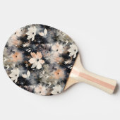 Elegant Zacht Bloempatroon met Monogram Tafeltennisbatje (Zijkant)