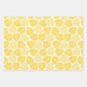 Elegant Zacht Geel Crème Bruin Douane Inpakpapier Vel (Voorkant 3)