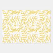 Elegant Zacht Geel Crème Bruin Douane Inpakpapier Vel (Voorkant)