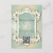 Elegant zacht groen bloemenontwerp. informatiekaartje (Voorkant)