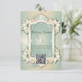 Elegant zacht groen bloemenontwerp. informatiekaartje (Staand voorkant)