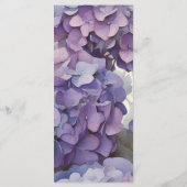 Elegant zacht licht paarse bloemen menu (Achterkant)