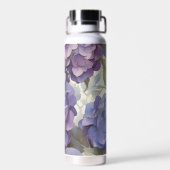 Elegant zacht licht paarse bloemen waterfles (Achterkant)