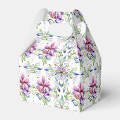 Elegant zacht orchidee bloemmotief - stijlvol bedankdoosjes (Achterkant)