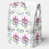 Elegant zacht orchidee bloemmotief - stijlvol bedankdoosjes (Geopend)