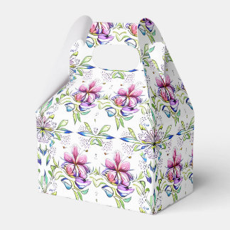 Elegant zacht orchidee bloemmotief - stijlvol bedankdoosjes