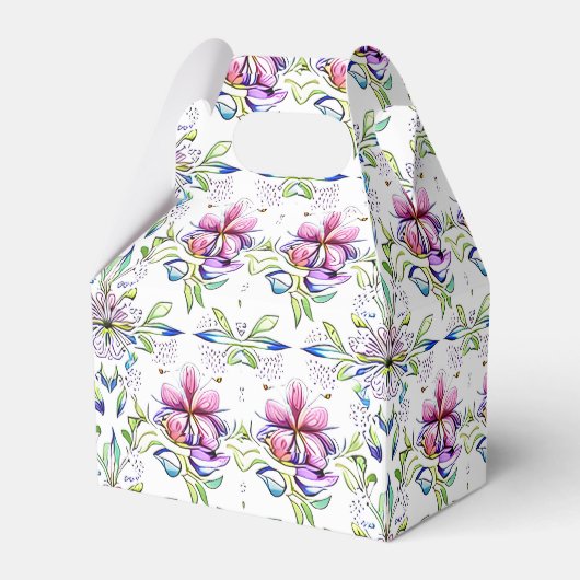 Elegant zacht orchidee bloemmotief - stijlvol bedankdoosjes (Voorkant Zijde)