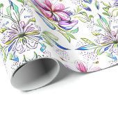 Elegant zacht orchidee bloemmotief - stijlvol cadeaupapier (Rol Hoek)