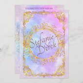 Elegant Zacht Pastel & Goud Aankondiging (Voorkant / Achterkant)