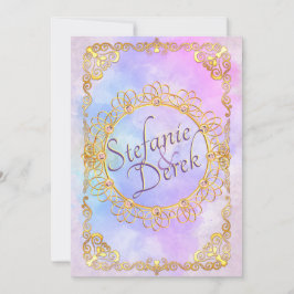 Elegant Zacht Pastel & Goud Aankondiging