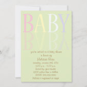 Elegant, zacht Reflection Baby shower nodigt uit Kaart (Voorkant)