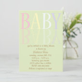 Elegant, zacht Reflection Baby shower nodigt uit Kaart (Staand voorkant)