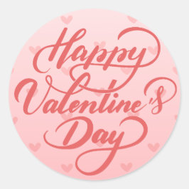 Elegant zacht rood Happy Valentijnsdag Stickers