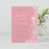 Elegant zacht roze bloemig Vrijgezellenfeest Kaart (Staand voorkant)