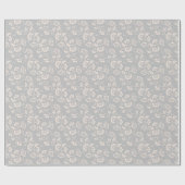 Elegant Zacht Roze Botanisch Bloemmotief Cadeaupapier (Vlak)