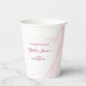 Elegant Zacht Roze Bruidsjurk Vrijgezellenfeest Papieren Bekers (Achterkant)
