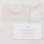 Elegant Zacht Roze Circles Spa en Salon Visitekaartje (Voorkant / Achterkant)