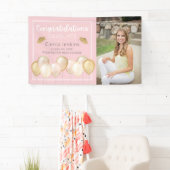 Elegant Zacht Roze Goud Foto Afstuderen Banner (Insitu)