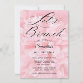 Elegant Zacht Roze Let's Brunch Elk Evenementenfee Kaart (Voorkant)