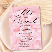 Elegant Zacht Roze Let's Brunch Elk Evenementenfee Kaart