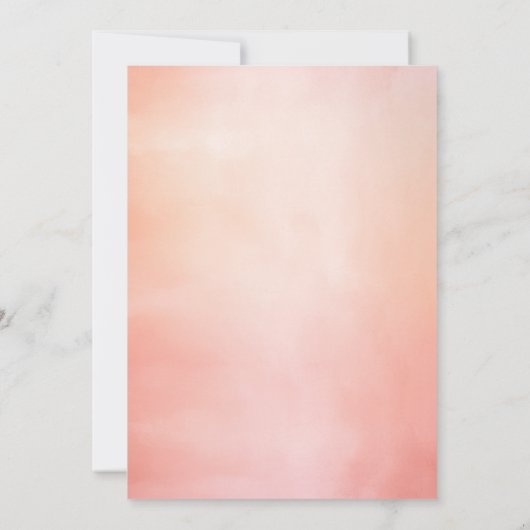 Elegant Zacht Roze Perzik Bloemen Boho Verjaardags Kaart (Achterkant)